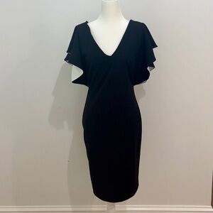 White House Black Market Flutter Sleeve Dress NWT Size 4